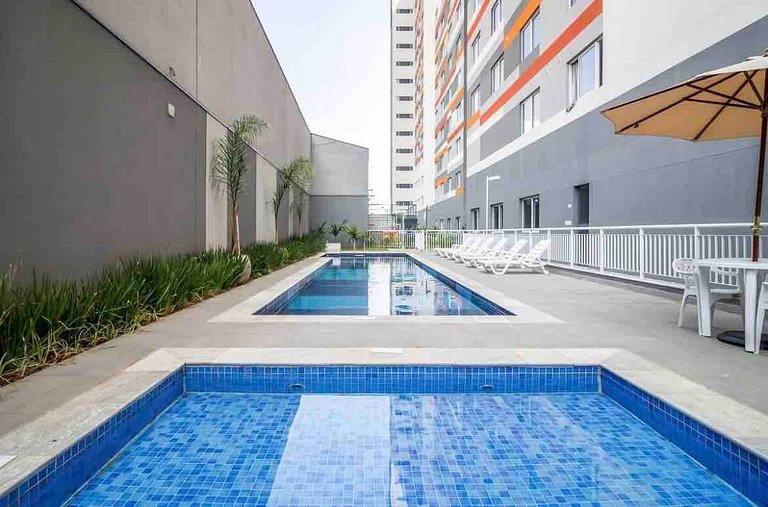 MV63 - Studio Lindo com Piscina Próx ao Metrô Brás
