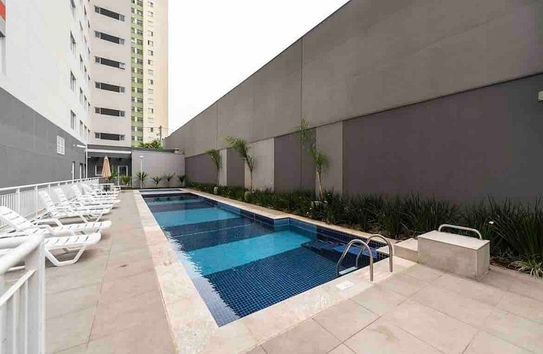 MV63 - Studio Lindo com Piscina Próx ao Metrô Brás