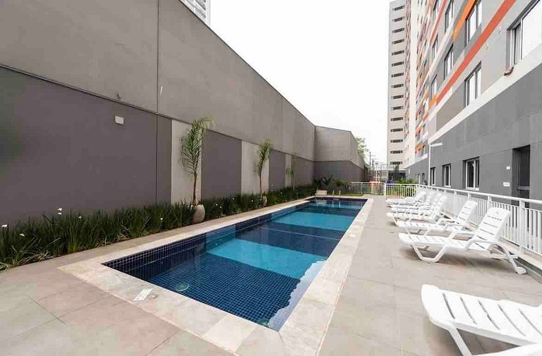 MV63 - Studio Lindo com Piscina Próx ao Metrô Brás