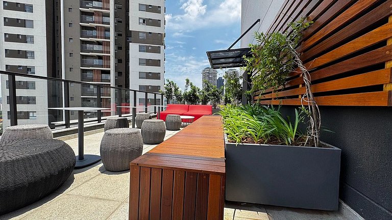 SBK602 - Studio de Luxo no Brooklin (170m Metrô)
