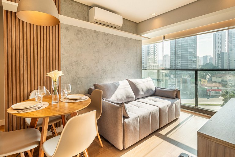 SBK602 - Studio de Luxo no Brooklin (170m Metrô)