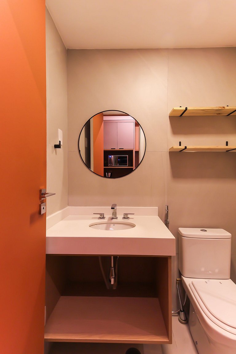 PES504 - Studio c/ Piscina e Academia em Pinheiros