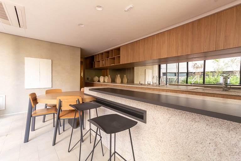 PES504 - Studio c/ Piscina e Academia em Pinheiros
