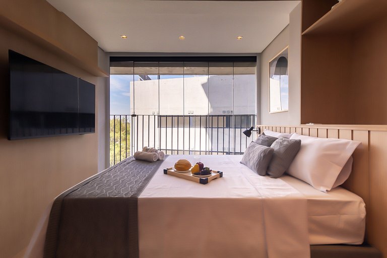 PES504 - Studio c/ Piscina e Academia em Pinheiros