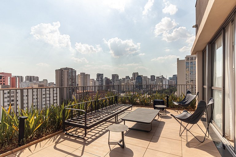 Studio Charmoso com Varanda – Próximo ao Metrô