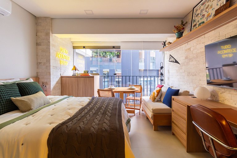 VMD407 - Studio na Vila Madalena próximo ao metrô